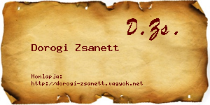 Dorogi Zsanett névjegykártya